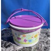 Tupperware 3.5 QT Bucket Canister w/ Handle Wild Purple Whith