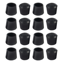 Chair Leg Floor Protectors,20mm 3/4 Inch Anti Slip Rubber Table Chair Leg Caps,Black, Fit Round Diameter 0.74"~0.79", 16 Pack