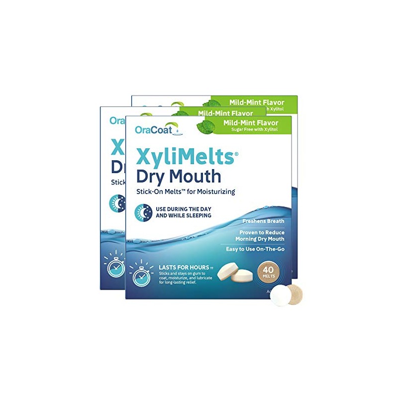 Oracoat XyliMelts - Discos para boca seca (40 mentas, 3