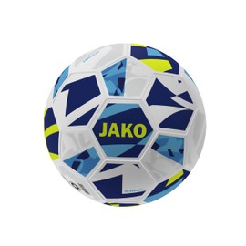 JAKO Iconic Play Ball, White/Navy/Neon Yellow, 5