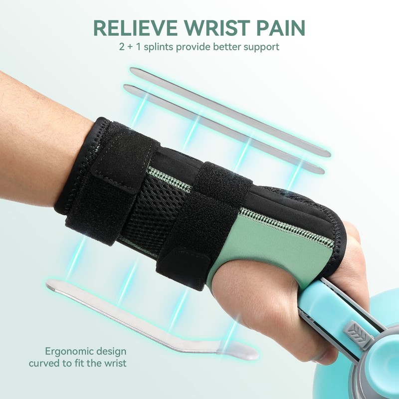 AGPTEK Wrist Brace with 3 Plates, Wrist Brace for Carpal