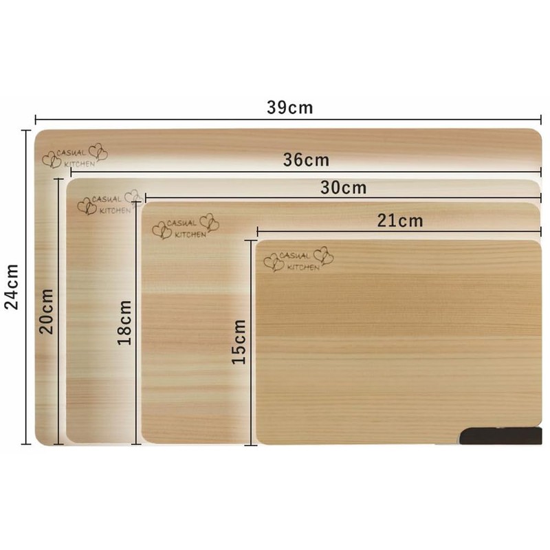Daiwa Industrial Cutting Board with Stand, Dishwasher Safe, Wooden Hinoki,