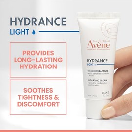 Eau Thermale Avene Hydrance LIGHT Hydrating Emulsion, Daily Face Moisturizer Cream, Non-Comedogenic, 1.3 oz. | Emulsión hidratante facial, diaria, no comedogénica, para piel normal a mixta sensible deshidratada