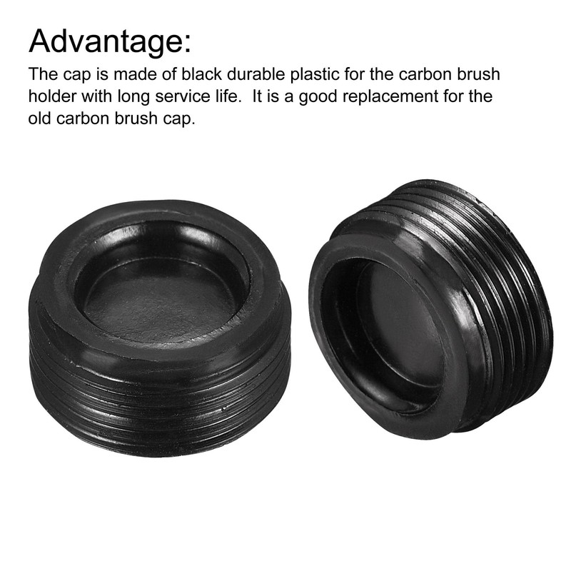 sourcing map Pack of 20 Carbon Brush Holder Cap Motor