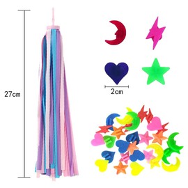 TRKETK 2 Paar Fahrrad Quasten und 36 Stück Speichenperlen, Mädchen Fahrradzubehör Bunte Quastenbänder Fahrrad Clip Perlen Fahrrad Lenker Luftschlangen + Speichenperlen für Micro Scooter Dreirad