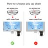 BWE Bathroom Sink Pop Up Drain Stopper with Overflow, Vessel