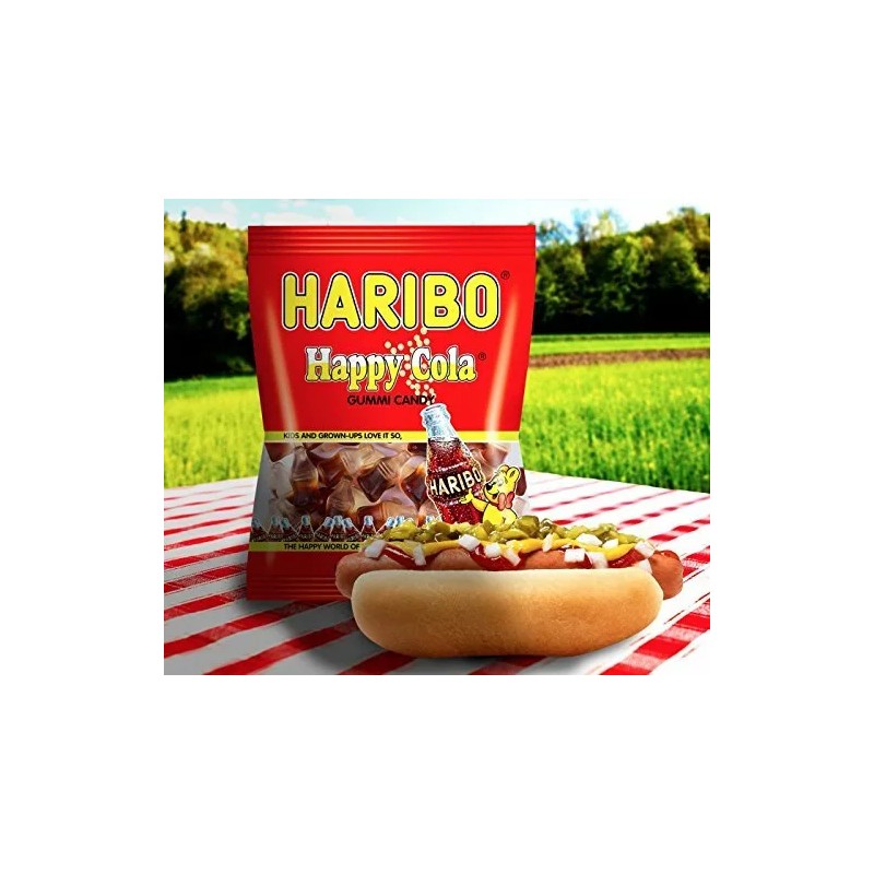 Haribo Gummi Candy, Happy Cola, 5 Ounce [12-Bags]