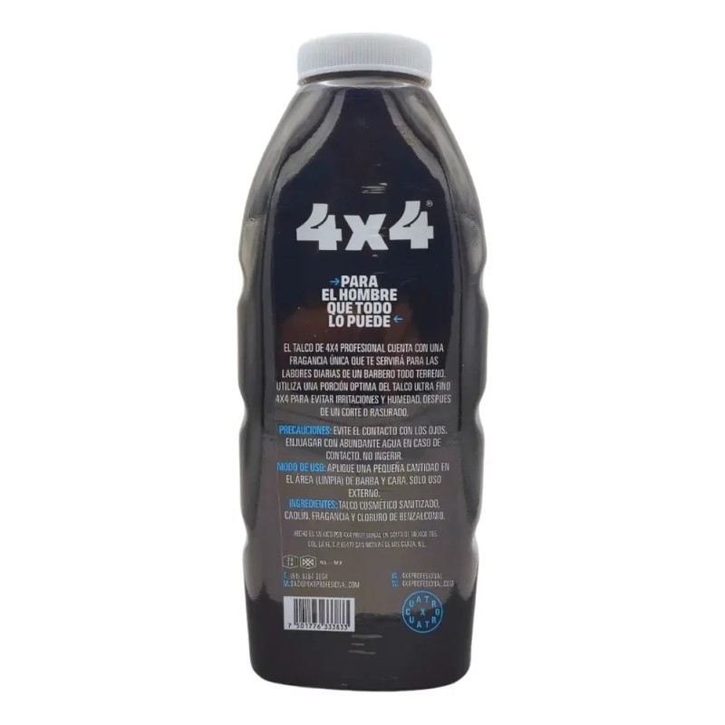 Talco Ultra Fino 4x4 Para Barberias 1 Pieza 255g