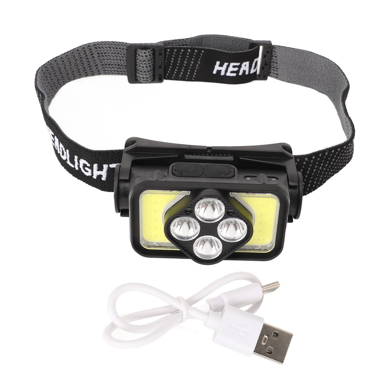 COB Head Lamp USB Rechargeable Led Head Lamp IPX4 Waterproof