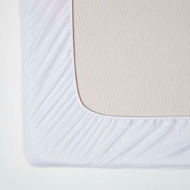 HOMESCAPES Single Fleece Underblanket Mattress Protector Oeko-Tex Certified Cosy Thermal Topper with 230 GSM Faux Wool Thick Teddy Top & 30cm Deep Fully Elasticated Stretch Fabric Skirt