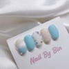 [Handmade Nail Tips] Summer Beach Nails - Coffin Egg /