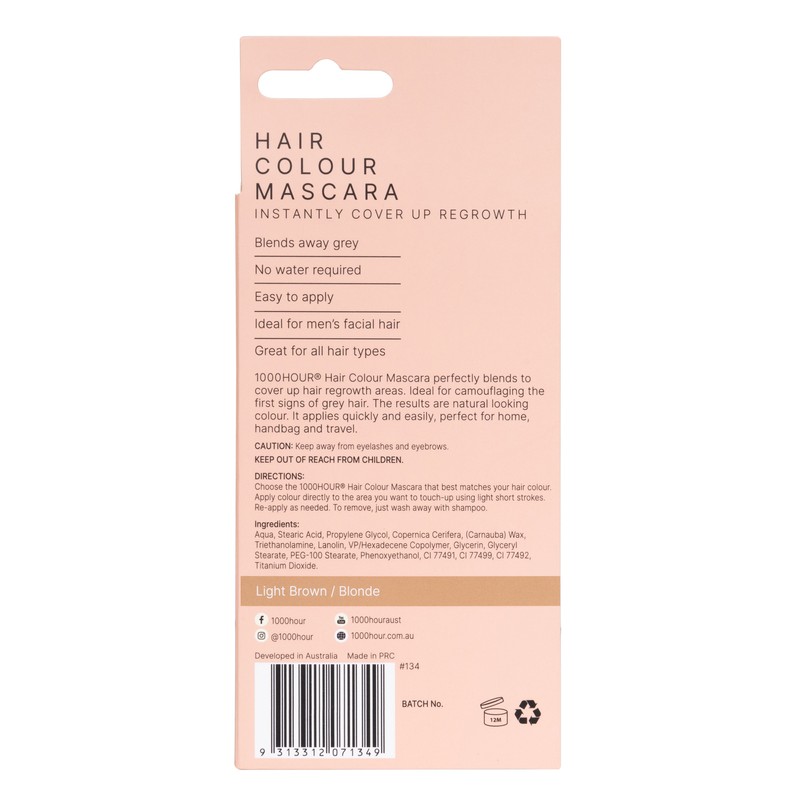 1000 Hour Hair Mascara - Light Brown