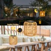 2PK Solar Lanterns Outdoor Waterproof Hanging Rattan Lantern Lights Solar