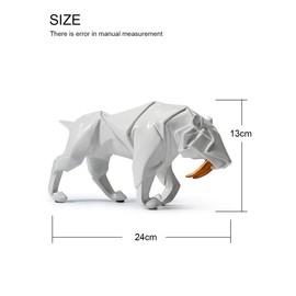 HAUCOZE Animal Figura Escultura Dinosaurio Estatua Leopard Regalo Modern Decorativa Interior Arte Resina Decoración del Hogar 24cm