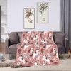 Wisedeal Cute White Horses and Pink Floral Theme Comfort Flannel