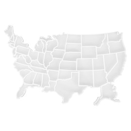 Gogogmee USA Map Silicone Mold for DIY Puzzle Making Educational Epoxy Mold for Craft Enthusiasts Easy Demoulding and Convenient Operation for Creative Crafts