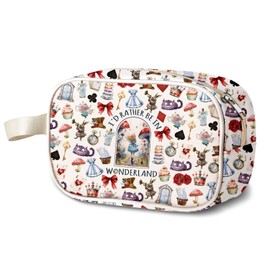 MAOFAED Fairy Tale Theme Organizer Bag for Girls/Women, Musical Theatre Gift, Clear Toiletry Bag with Handle(in wonderTM)