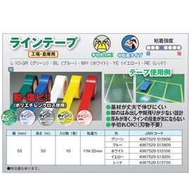 Diatex Piolan Line Tape, White, 2.0 x 196.4 ft (50 mm x 50 m)