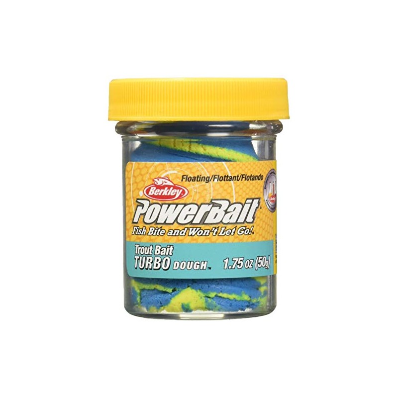 Berkley PowerBait Turbo Dough Trout Bait, Blue Neon, Fishing Dough