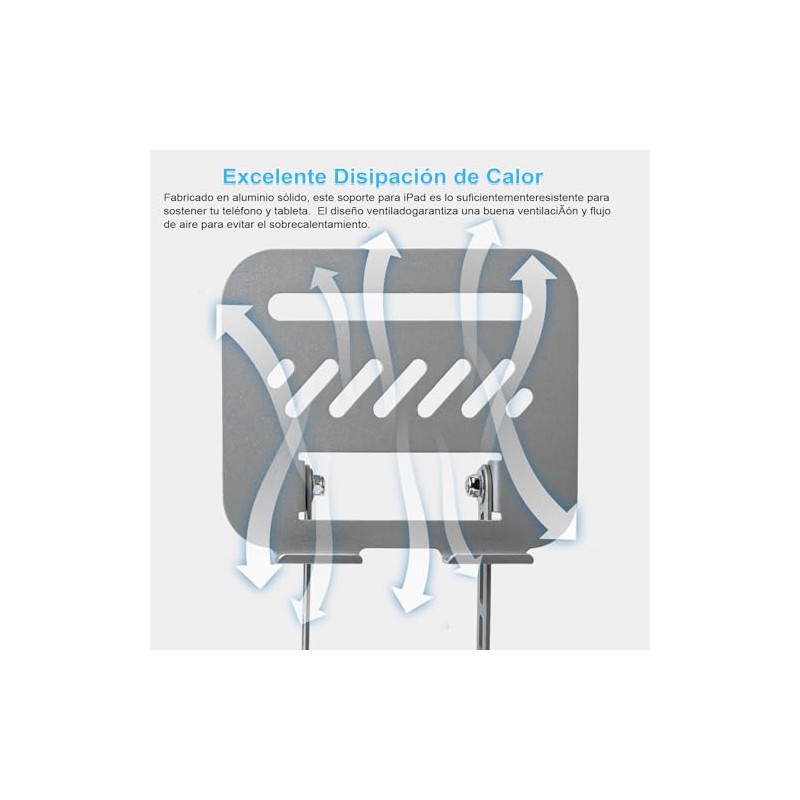 Eynshoo Soporte para Tablet Multiangulo Giratorio 360, Plata