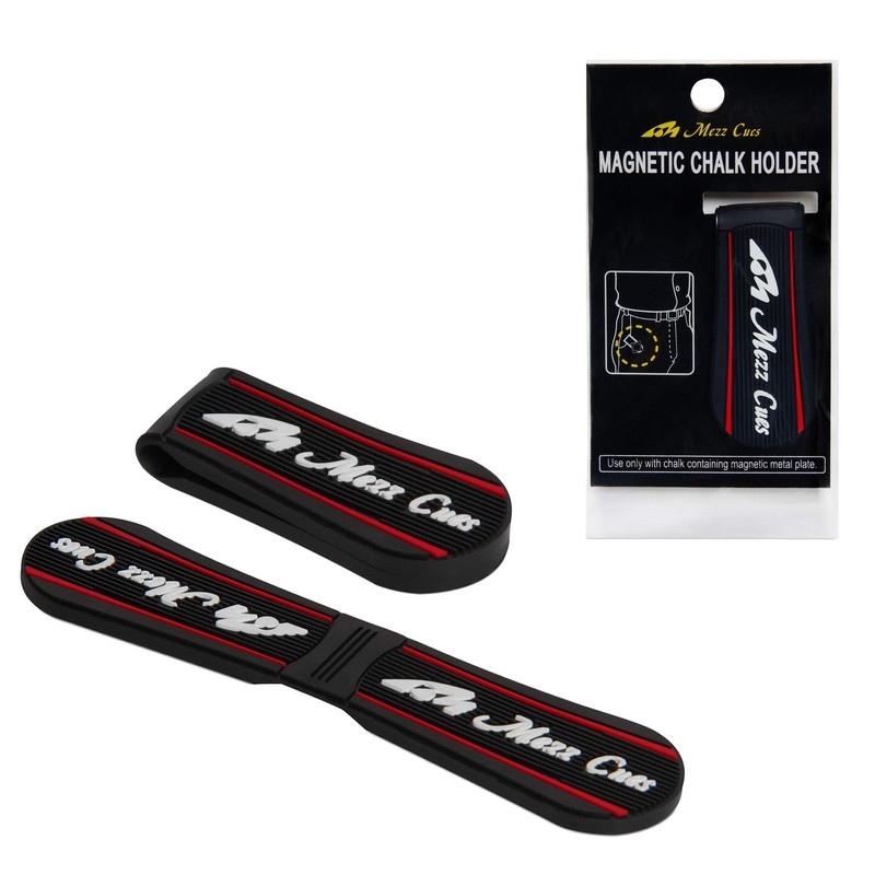 MEZZ Magnetic Pool Billiard Chalk Holder (Black w/White Logo)