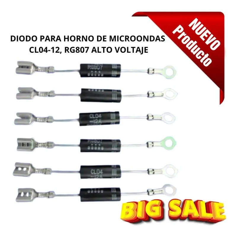 5x Diodo Para Horno De Microondas Cl04-12 Rg807 Alto Voltaje