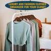 Wooden Hangers 10 Pack: Solid Shirt Hangers with Pants Bar,