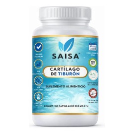 Cartílago Tiburón Suplemento Alimenticio 100 Puro Cápsulas 500 Saisa Herbal Ayuda Huesos Articulaciones Salud Ósea