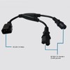 Power Cable Splitter Y Shape 30cm IEC320 C14 Male to
