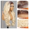 KOME Ombre 613 Blonde Synthetic Lace Front Wig,13×6 Blond Body