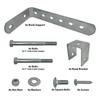 A.A Galvanized Bunk Support and Bracket Assembly for Jon Boat