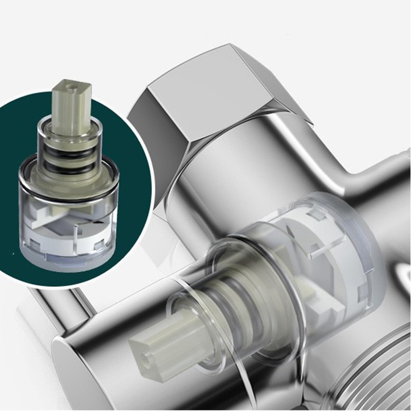 G1/2" Shower Diverter Valve - 3-Way Shower Splitter with Rubber