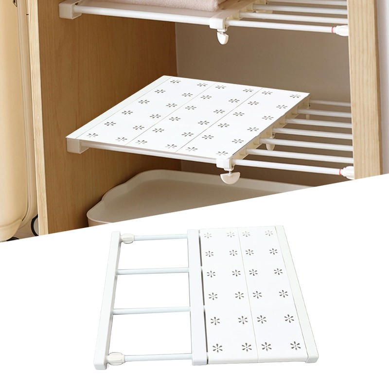 Tension Shelf Adjustable Space Saving Expandable Closet Organizer Dividers for