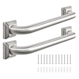 Bathroom Grab Bars Stainless Steel Handrail ADA Compliant 500lbs bathtubs and Showers Toilet Handle Safety for Handicap, Elderly, Disabled, Injury (12inches 2 Pack)