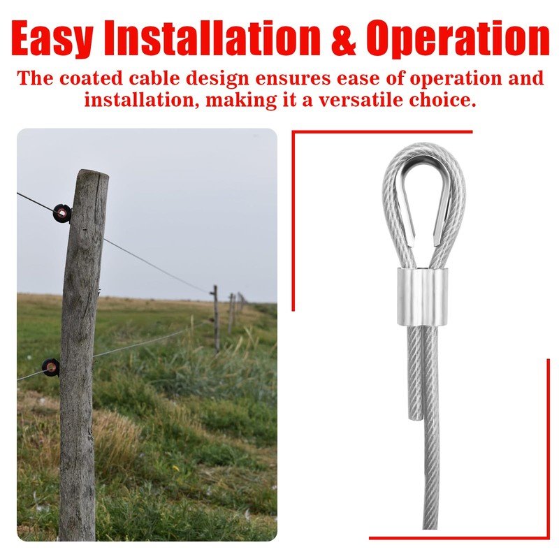Vinyl Coated Galvanized Steel Wire Rope 3/16" PVC Covered
