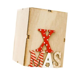 NC NC Christmas Wood Tealight Candle Holder Wooden Candlestick Home - Reindeer - Xmas