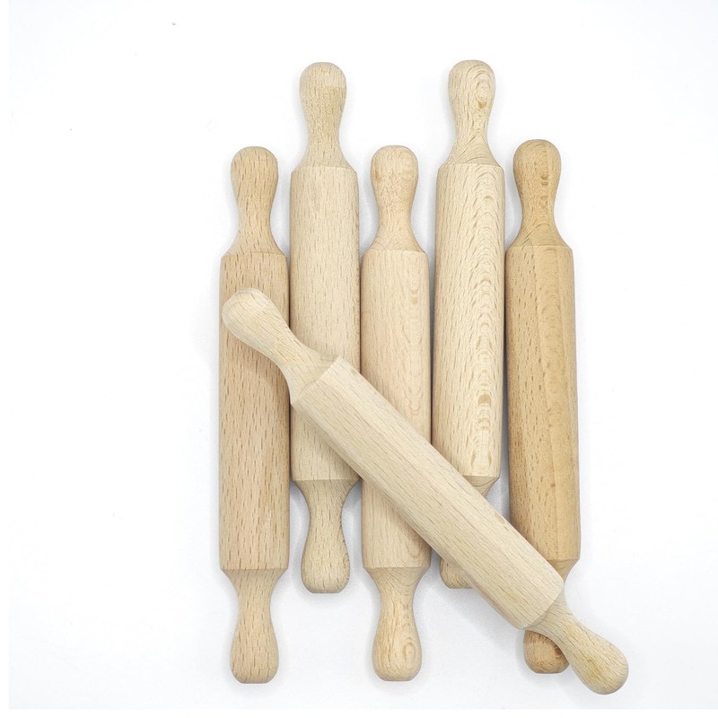 Mini Rolling Pins 6 Pack Wooden Rolling Pin (Small) for