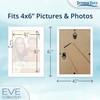 Icona Bay 6x4 Picture Frames (White, 6 Pack), Modern Double-Bevelled