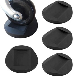 4 Pcs Chair Wheel Stoppers Floor Protector Castor Cups, Chair Wheel Stoppers – Anti-Slip Rubber Caster Cups for Floor Protection