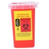 SAFIGLE 1Pc Razor Disposal Container Red Plastic Disposal Box with