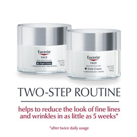 Eucerin Q10 Skin Care Set, Anti Wrinkle Daily Face Cream with Biotin (1.7 Oz) + Anti Wrinkle Night Cream with Pro-Retinol (1.7 Oz), Holiday Gifts for Self Care for All Skin Types