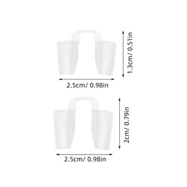 Healvian Pack of 2 Nostril Extension Fixator Nose Protection Item for Recovery After Nose Surgery Recovery Nose Blood Plug Transparent Silica Gel