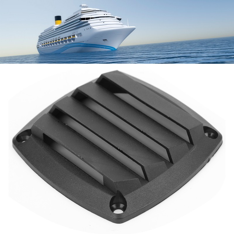 3in Marine Air Vent Grille Ventilation Ducting Louver Cover Black