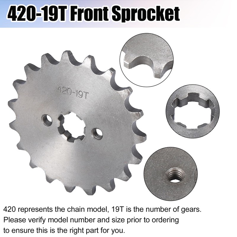 Motoforti 420 19T 17mm Motorcycle Front Engine Sprocket for Honda