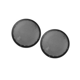 Motoforti 2pcs 8'' Car Plastic Audio Speaker Cover Mesh Grill Horn Guard Black Long-lasting