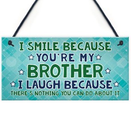 RED OCEAN Funny Brother Gift Hanging Plaque Novelty Brother Birthday From Sister