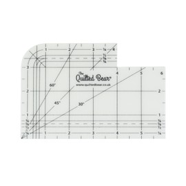 The Quilted Bear Hot Ironing Ruler - Non-Slip Ironing Quilting Rulers & Hot Hem Ruler for Sewing & Quilting, with Multiple Inch & Angle Markings, Available in a Range of Sizes (4" x 6")