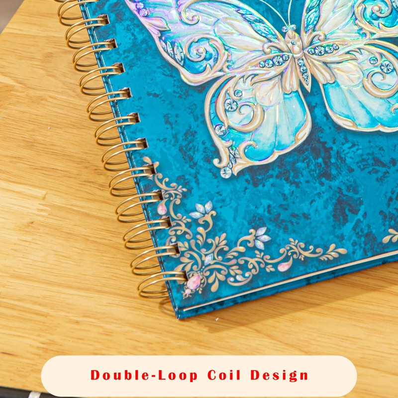 Spiral Notebook College Ruled Journal for Writing B5 3D Butterfly