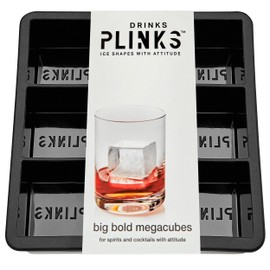 DRINKSPLINKS Ice Cube Tray Megacube Shaped Premium Silicone Mold Freezer Tray & Oven-Safe Meal Prep Container | Ice For Cocktails & Water Bottles | Meal Prep, Baby Food | Bartender Ice