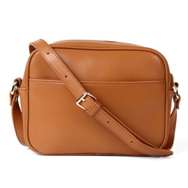 MURA Shoulder Bag, Compact, Women's, Genuine Leather, Cowhide Leather, Simple, Shoulder Bag, Cross-body., camel